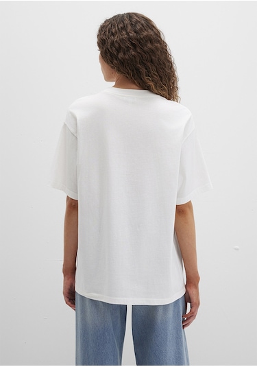 Mavi - Mavi Logo Baskılı Beyaz Tişört 1600843-80194 Beyaz