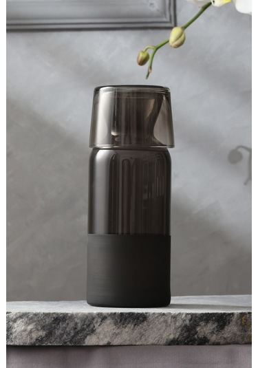 Rakle Matte Bardaklı Sürahi  Siyah 700 Cc