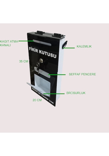 Siyah Pleksi Fikir Kutusu