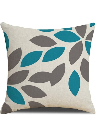 Kuzey Avrupa Geometrik Keten Yastık 50 50cm-10 Ekru