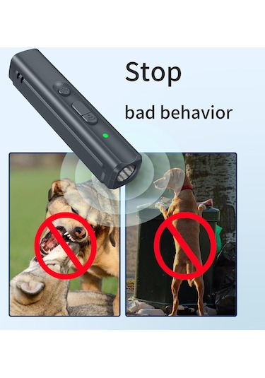Ultrasonik Köpek Kovucu Usb Şarj Edilebilir Köpek Sürücü Cihazı Taşınabilir Köpek Eğitmeni Anti Havlama Cihazı