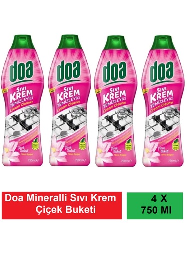 Doa Sıvı Krem Mineralli Çiçek Buketi 750 Ml Vegan X 4 Adet 4'lü Set