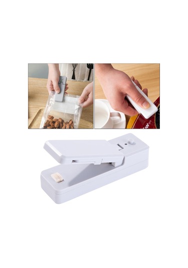 Suntek Çanta Mühürleyen Manyetik Şarj Edilebilir Cips Beyaz Beyaz