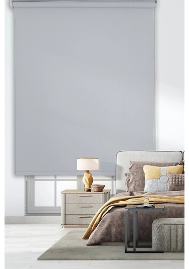 Kidmex Açık Gri Modern Stor Perde Eteksiz