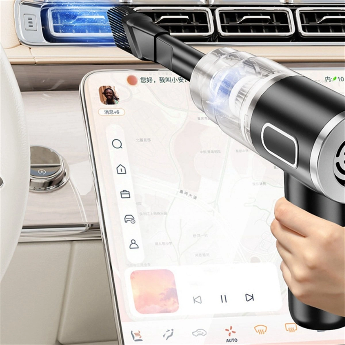 Crackedice Kablosuz Elektrikli Süpürge Küçük El Tipi Ev Elektrikli Süpürgesi Yeşil