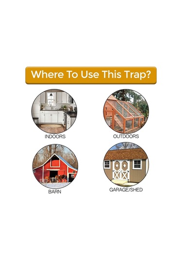 Yeniden Kullanılabilir Plastik Akıllı Fare Kapanı Sarı