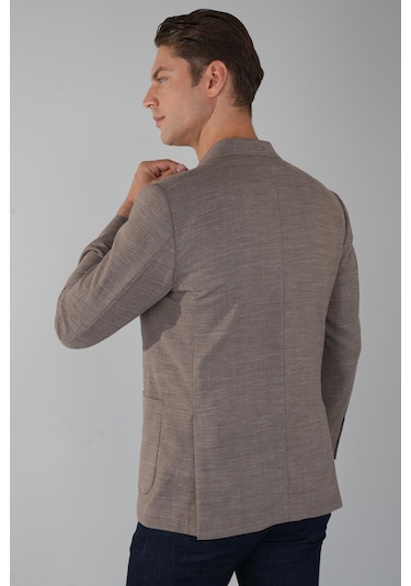 Bisse Erkek Platinum Regular Fit Torba Cep Yün Ceket Bej Pck25y25006 D07 Bej