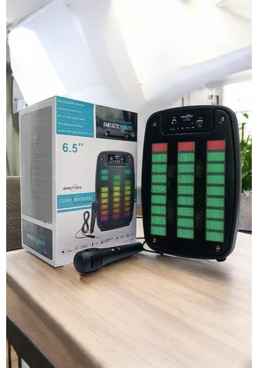 Bluetooth Hoparlör Mikrofonlu Speaker Taşınabilir Şarjlı