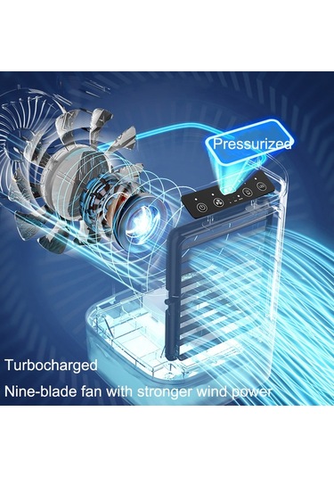 Masaüstü Mini Soğuk Hava Fanı Ev Nemlendirici Cn Fişli Çift Sprey Klima Fanı