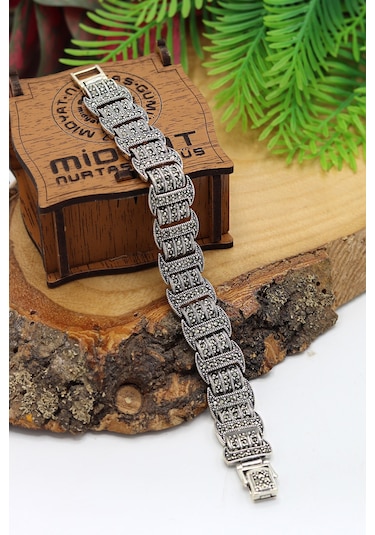 Prenses Model Markazit Taşlı Kadın Gümüş Bileklik 201024434 Gümüş