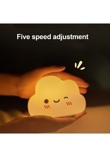 Wezone Silikon Yatağa Yakın Atmosfer Lambası - Bebek Ve Anne Uyku Işığı, 5 Seviye Aydınlatma, 30 Dakika Zamanlayıcı, 400mah Pil, Beyaz Dokunarak Aç/kapat Diğer