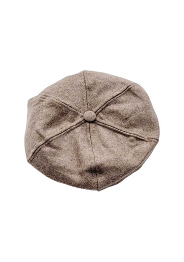 Uniquetrenders Kadın Arkadan Lastikli Kışlık Baretta Şapka Taş Rengi Taş