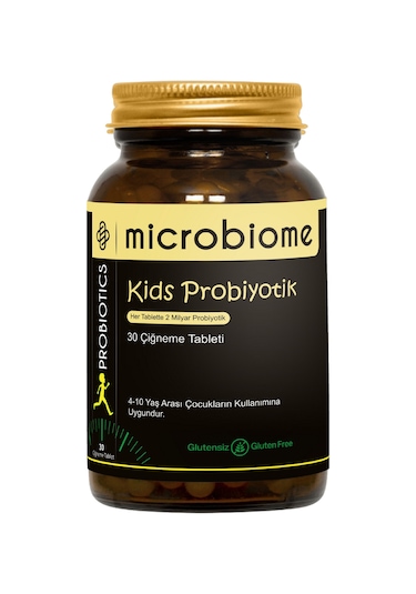 Microbiome Kids Probiyotik ve Vitamin 30 Çiğneme Tableti