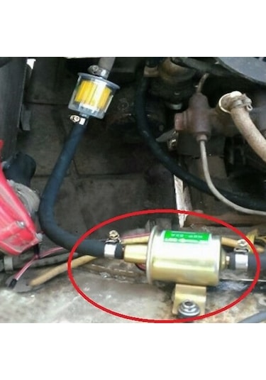 Sones Hep-02a Universal Araç 12v Yakıt Pompası Inline Düşük Basınçlı Elektrikli Yakıt Pompası Gümüş
