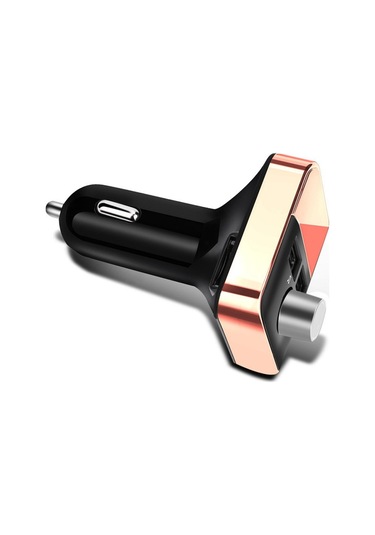 Geeroyoo Bluetooth 5.0 Araç İçi Fm Vericili Mp3 Çalar, Usb Şarj, Elfree Özellikli, Gül Altını Renk