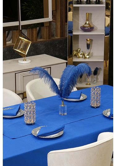 Dream Kumaş Peçete Modelleri Leke Tutmaz Kumaş Peçete Çeyiz Seti 6lı Paket Mavi