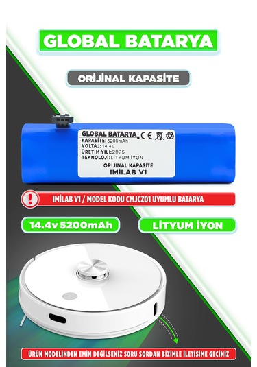 Imilab V1 Robot Süpürge Bataryası 5200mah Li-ion Pil