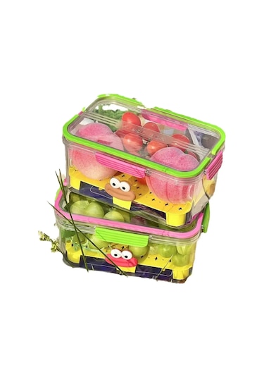 Konesam Küçük Pembe Tasma Dışarıda Kullanıma Uygun Mutfak Şekeri, Meyve Ve Bento Kutusu Sıcak/soğuk Saklama Kapasitesi İle Taşınabilir Muhafaza Kutusu Diğer