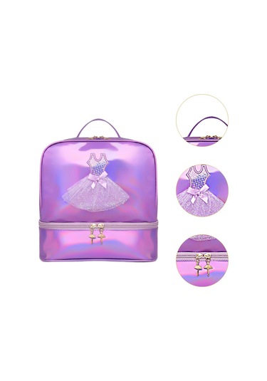 Suntek Bale Dans Sırt Çantası Günlük Spor Jimnastiği Için Mor