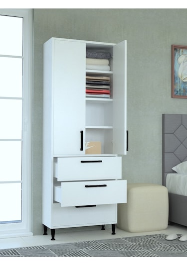 Mobilique 3 Çekmece 2 Kapakli Ay Dolap Mutfak Dolabı