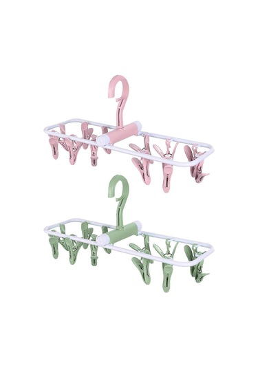 2'li Paket Rüzgar Geçirmez Çamaşır İpi İç Çamaşırı Askısı Seyahat Askısı Çorap İç Çamaşırı Ve Giysiler İçin Katlanabilir Askı Diğer