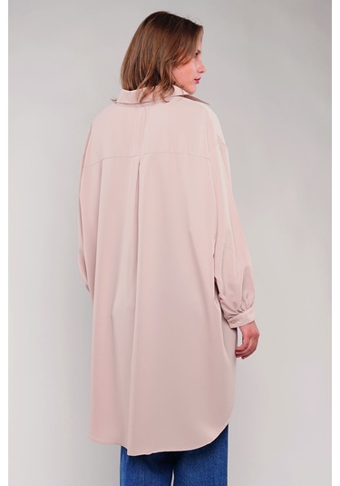 Gabria Oversize Gömlek Taş