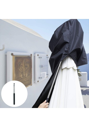 Geeksen Siyah 210d Oxford Kumaş Şemsiye Kılıfı - Güneş Engeli Ve Toz Koruyucu, Güneşten Koruma İşlevi