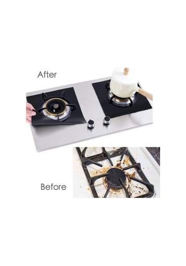 İsgstore Yıkanabilir Ocak Koruyucu Folyo Kirlenmeyi Önleyen Yanmaz Yapışmaz 4'lü Set Zorlu Lekelere Son