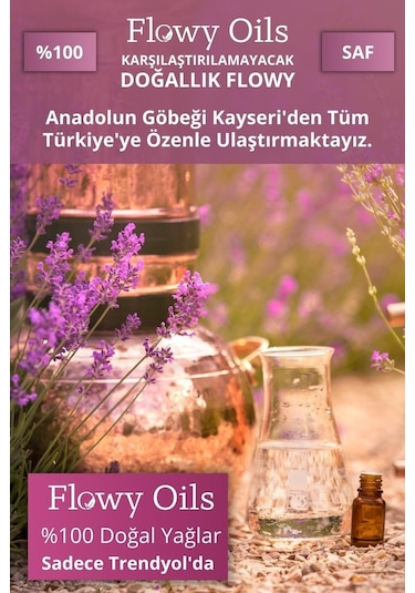 Flowy Oils 5'li Lavanta + Gül + Yasemin + Misk Adaçayı + Ylang Ylang Yağı Uçucu