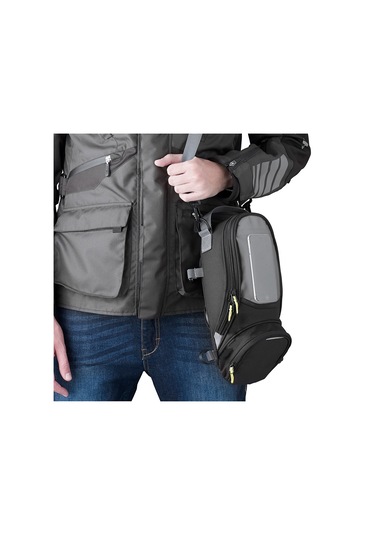 Motosiklet Depo Üstü Çanta Güçlü Mıknatıs 600d Kumaş Telefonluk Tang Bag Tur Çantası Siyah