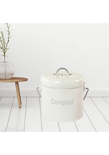 Homyl 3l Bahçe Kompost Kutusu Tezgahı Kapalı Kapaklı Kovası