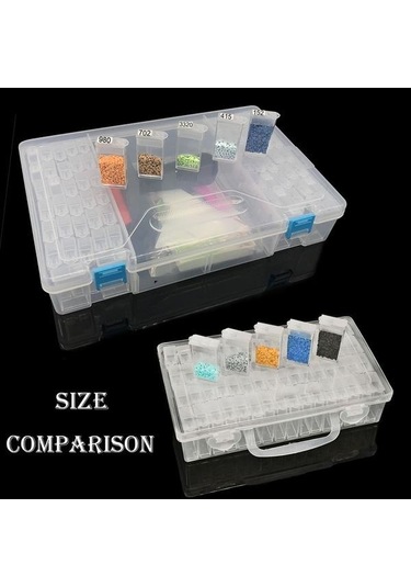 Elmas Boyama Saklama Kapları, Taşınabilir Boncuk Saklama Elmas Boyama Araçları İçin 64 Konteyner Without Tools