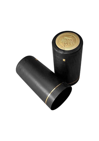 Suntek 100x Şarap Şişesi Isı Büzüşmeli Kapaklar 30mm Conta Siyah