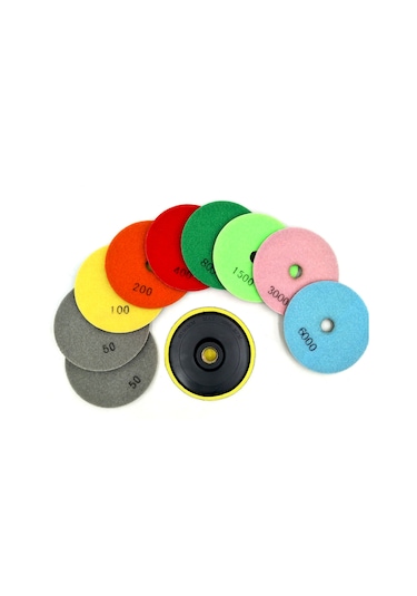 10 Parça Set Elmas Parlatma Pedleri 4 İnç Islak / Kuru E10060