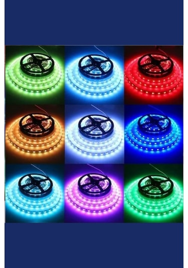 24 Volt 5050 Şerit Led Sarı Amber Ip65 5 Metre