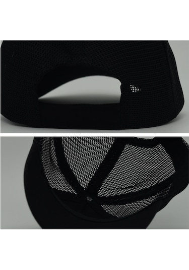 Unisex Ayarlanabilir Siyah Fileli Spor Basic Şapka Siyah