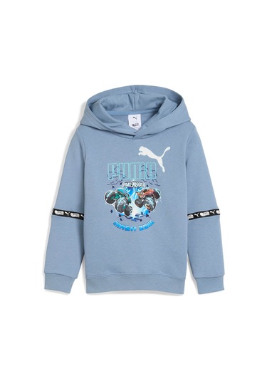 Puma X Hot Wheels Graphic Mavi Unisex Çocuk Sweatshirt 000000000102278297 Mavi