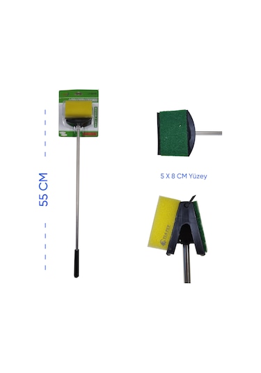Liya Metal Saplı Akvayum Cam Temizleme Sileceği 55  CM