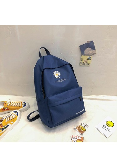 Yeni Sırt Çantası Moda Küçük Okul Çantası Baskılı Papatya Sırt Çantası Günlük Seyahat Sırt Çantası Açık Hava Plaj Çantası Kamp Sırt Çantası Black Siyah