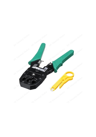 Rj45-Rj11-Rj9 Kablo Sıkma Pensesi + Kablo Soyma Aracı