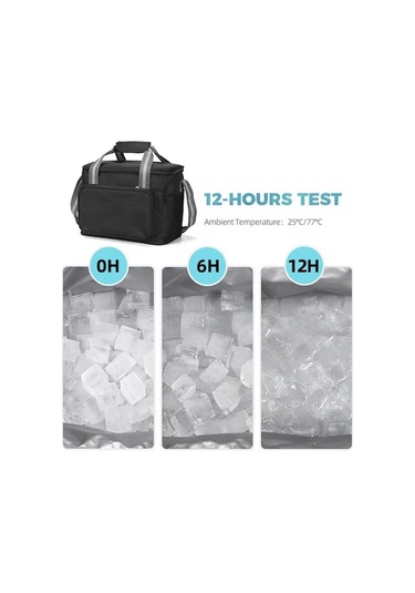 Jzcat- Lechnical 15l Soğutucu Çanta Seyahat Yürüyüşü Plaj Piknik Siyah