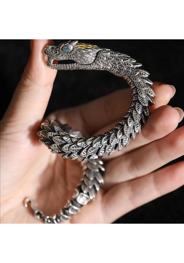 Magideal Suntek Bağlantı Bilezikler Bileklik Bakır Gotik Ejderha 22 CM Çok Renkli