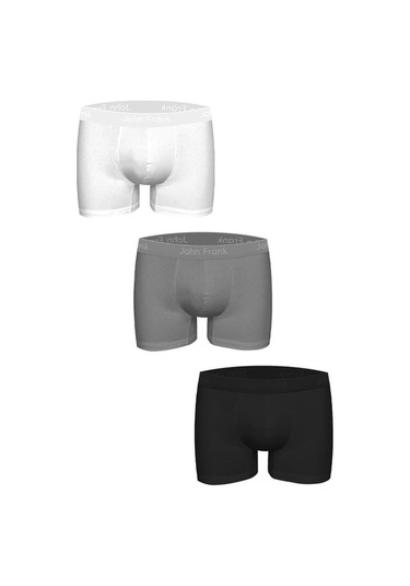 John Frank Natural Modal 3'lü Erkek Boxer Jf3bmodna06 Çok Renkli