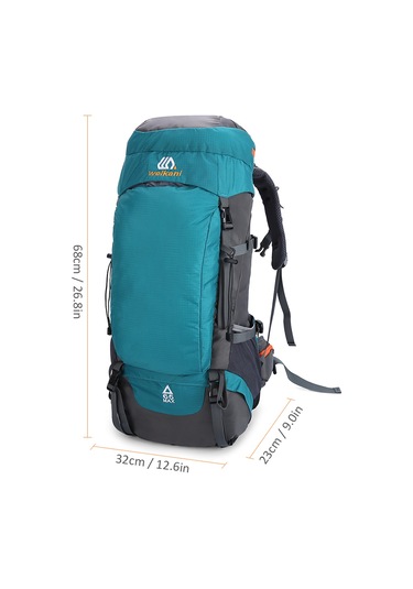 Yuntech01 65l Büyük Kapasiteli Su Geçirmez Sırt Çantası - Kamp Ve Seyahat İçin Mükemmel Koyu Mavi