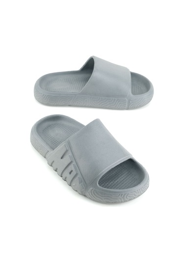 Gezer Yazlık Erkek Çocuk Eva Islak Zemine Uygun Ev Bahçe Banyo Havuz Terlik Gri