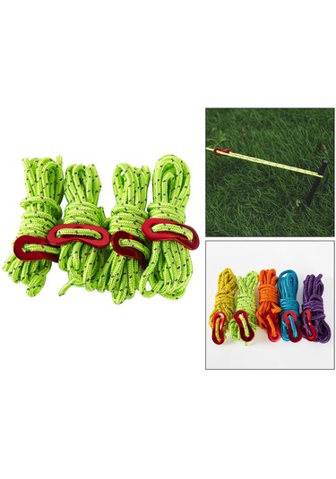 Suntek 4 Adet 6.65ft Gezi Yansıtıcı Naylon Kordon Çadır Yeşil