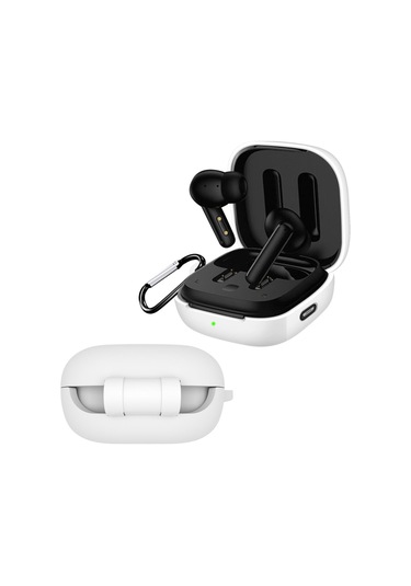 Beyaz Silikon Koruyucu Kapak Qcy T13 Anc Airdots Tws Bluetooth Kulaklık Kutusu Toz Geçirmez Koruyucu Kılıf