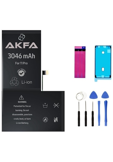 Akfa Apple Uyumlu iPhone  11 Pro Telefon Batarya- 3046 Mah Tamir Seti Model:848cymp8342