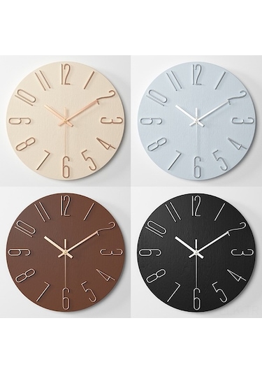 Ulzyvf Basit Duvar Asma Ev Yaratıcı Saat Kadın Kutulu Beyaz Üzerinde Siyah Harfler 30 Cm 12 İnç Saat Beyaz