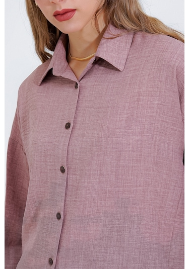 Bigdart 6622bgd19-189-14383 Oversize Keten Kadın Alt Üst Takım Gül Kurusu Bigdart 6622bgd19-189-14383 Oversize Keten Kadın Alt Üst Takım Gül Kurusu